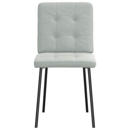 vidaXL Chaises de salle à manger 4 pcs Velours Gris clair