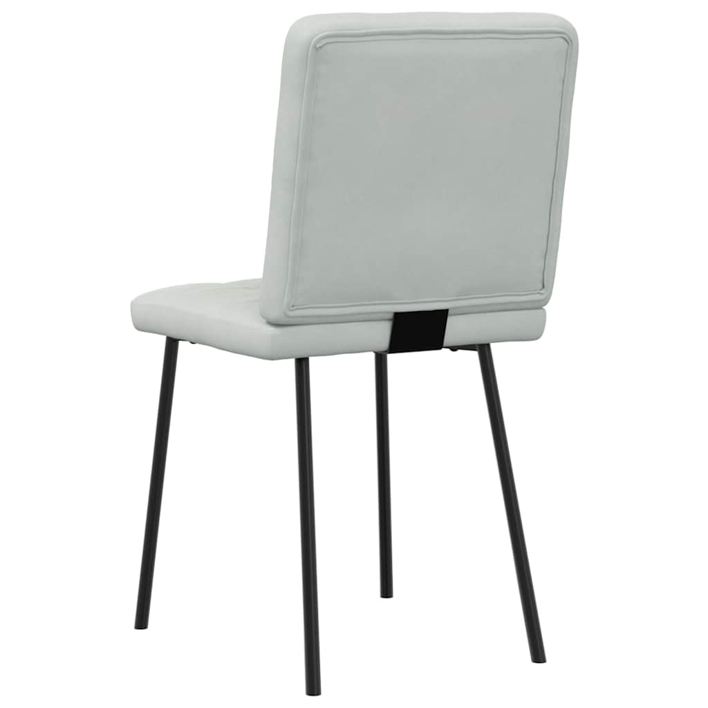 vidaXL Chaises de salle à manger 4 pcs Velours Gris clair