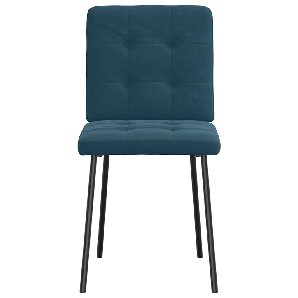 vidaXL Chaises de salle à manger 4 pcs Velours bleu