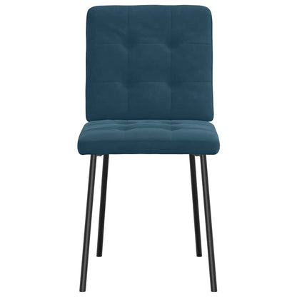 vidaXL Chaises de salle à manger 4 pcs Velours bleu