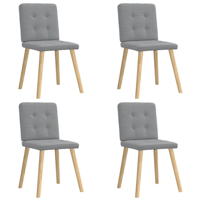 vidaXL Chaises de salle à manger 4 pcs Tissu Gris clair