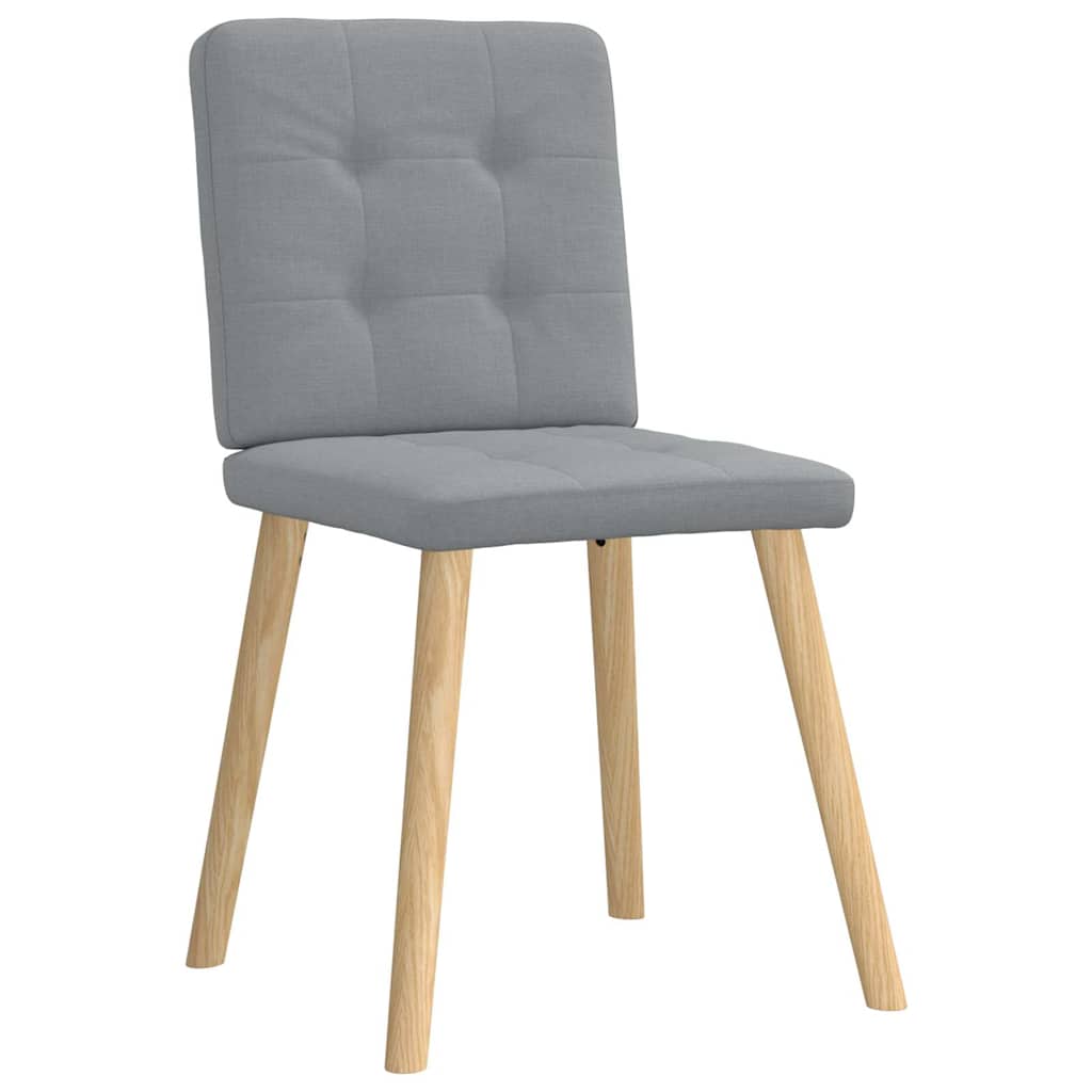 vidaXL Chaises de salle à manger 4 pcs Tissu Gris clair