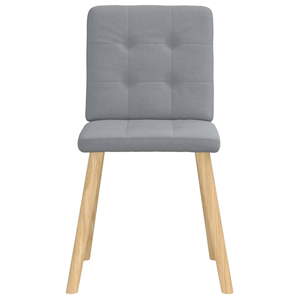vidaXL Chaises de salle à manger 4 pcs Tissu Gris clair