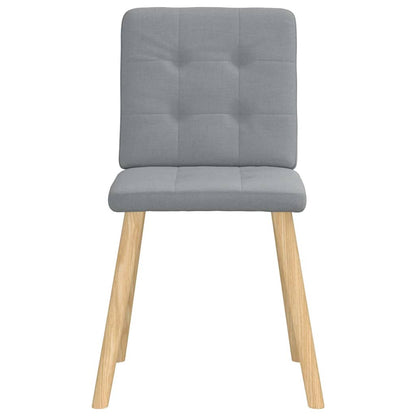 vidaXL Chaises de salle à manger 4 pcs Tissu Gris clair