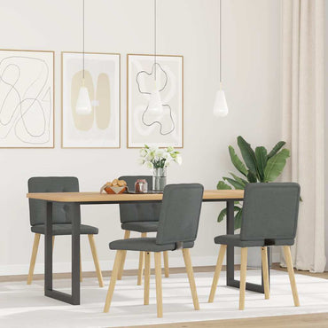 vidaXL Chaises de salle à manger 4 pcs Gris foncé Tissu