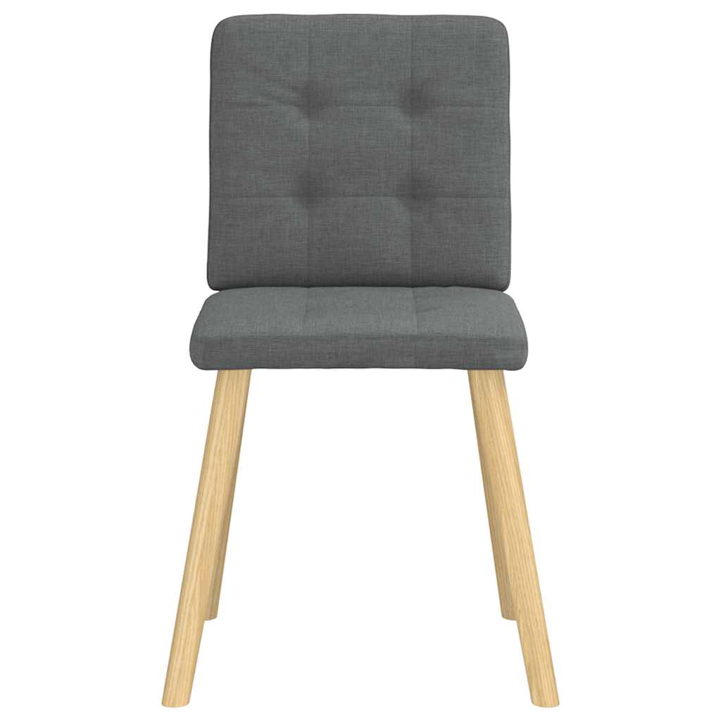 vidaXL Chaises de salle à manger 4 pcs Gris foncé Tissu