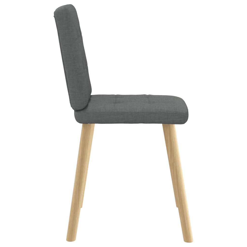 vidaXL Chaises de salle à manger 4 pcs Gris foncé Tissu