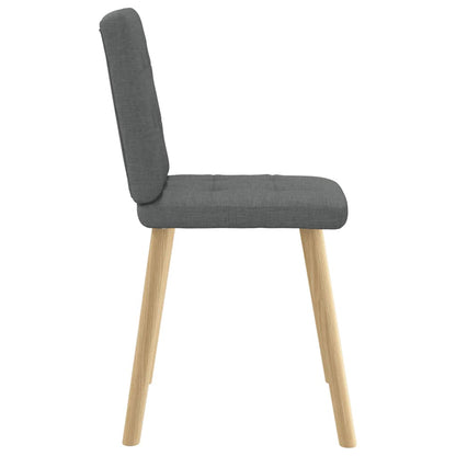 vidaXL Chaises de salle à manger 4 pcs Gris foncé Tissu