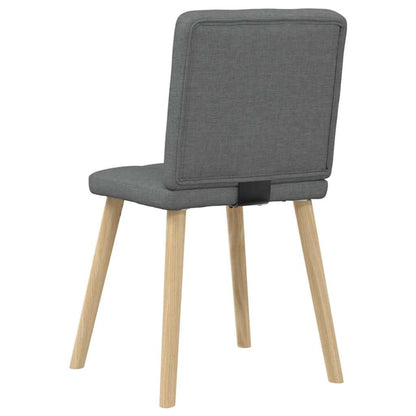 vidaXL Chaises de salle à manger 4 pcs Gris foncé Tissu