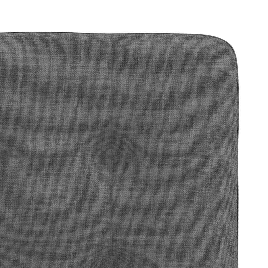 vidaXL Chaises de salle à manger 4 pcs Gris foncé Tissu