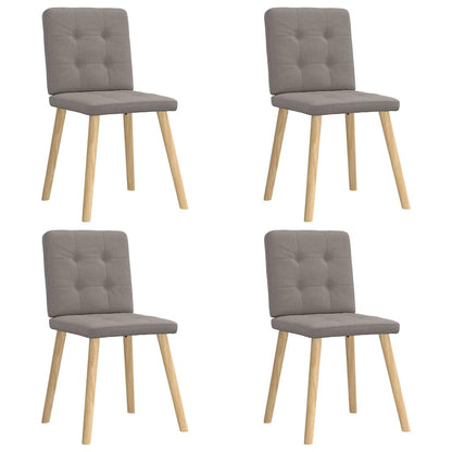 vidaXL Chaises de salle à manger 4 pcs Taupe Tissu