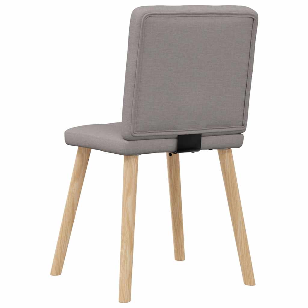 vidaXL Chaises de salle à manger 4 pcs Taupe Tissu