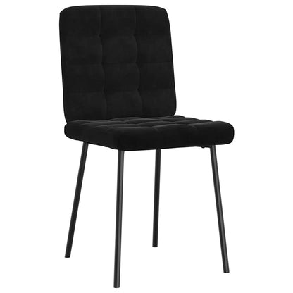 vidaXL Esszimmerstühle 4 Stk. Schwarz Samt