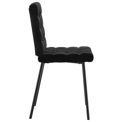 vidaXL Esszimmerstühle 4 Stk. Schwarz Samt