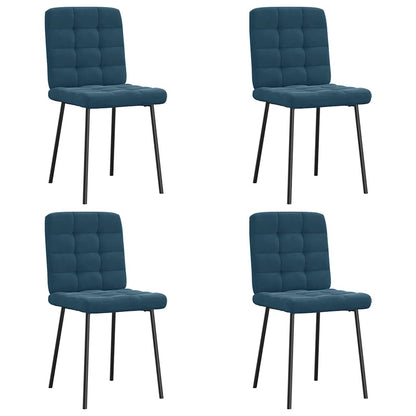 vidaXL Esszimmerstühle 4 Stk. Blau Samt