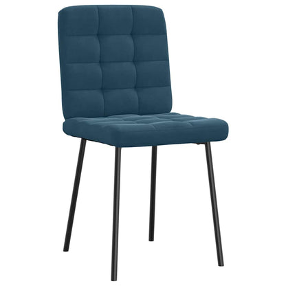 vidaXL Esszimmerstühle 4 Stk. Blau Samt