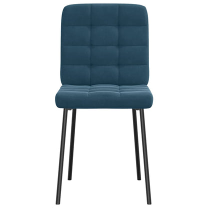 vidaXL Esszimmerstühle 4 Stk. Blau Samt