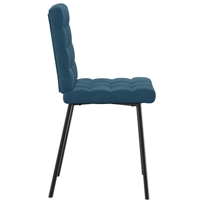 vidaXL Esszimmerstühle 4 Stk. Blau Samt