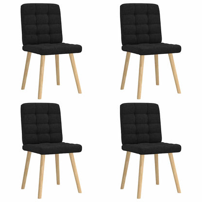 vidaXL Esszimmerstühle 4 Stk. Schwarz Stoff