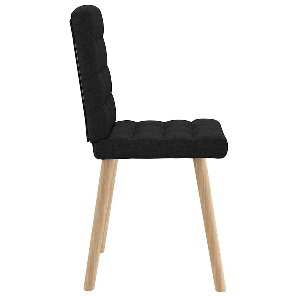 vidaXL Esszimmerstühle 4 Stk. Schwarz Stoff