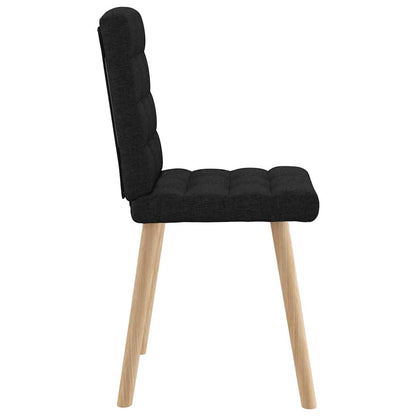 vidaXL Esszimmerstühle 4 Stk. Schwarz Stoff