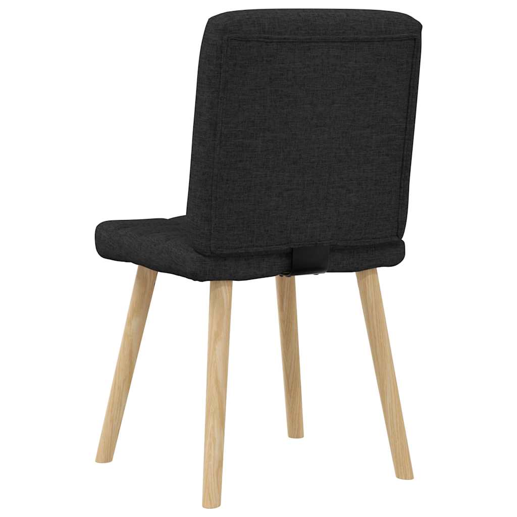 vidaXL Esszimmerstühle 4 Stk. Schwarz Stoff