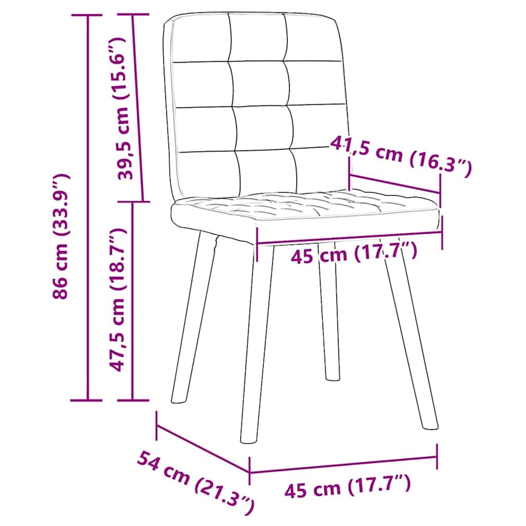 Esszimmerstühle 4 Stk. Dunkelbraun Stoff