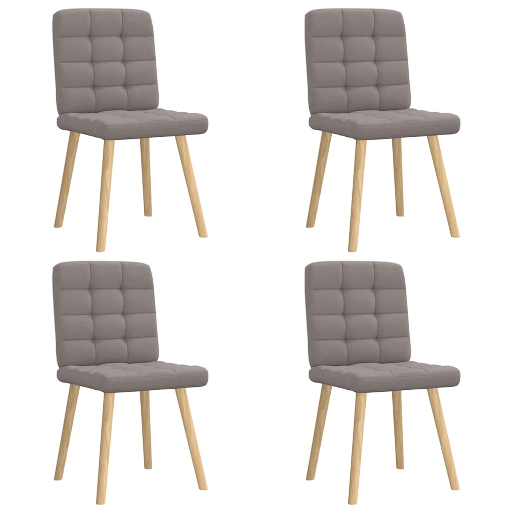 vidaXL Esszimmerstühle 4 Stk. Taupe Stoff