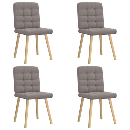 vidaXL Esszimmerstühle 4 Stk. Taupe Stoff
