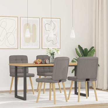 vidaXL Esszimmerstühle 4 Stk. Taupe Stoff
