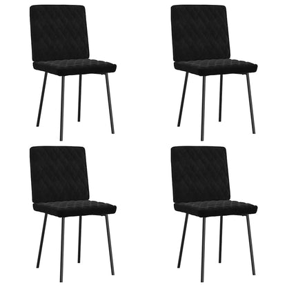 vidaXL Esszimmerstühle 4 Stk. Schwarz Samt