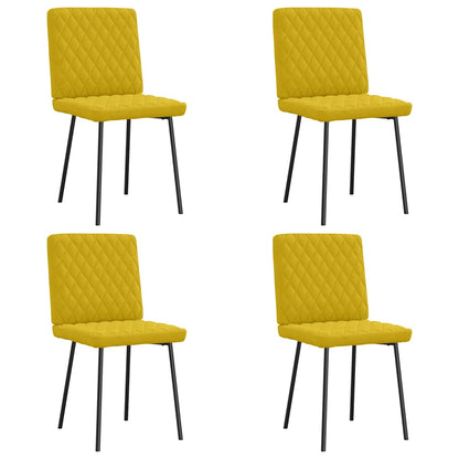 vidaXL Esszimmerstühle 4 Stk. Gelb Samt