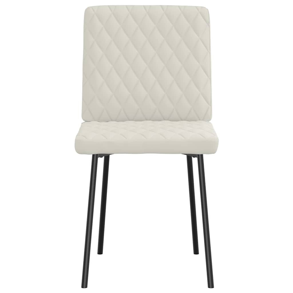 vidaXL Chaises de salle à manger 4 pcs Crème Velours