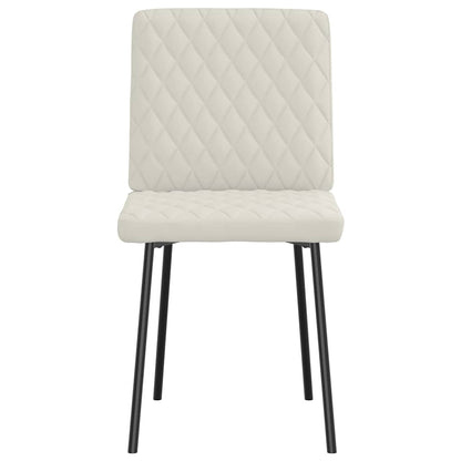 vidaXL Chaises de salle à manger 4 pcs Crème Velours