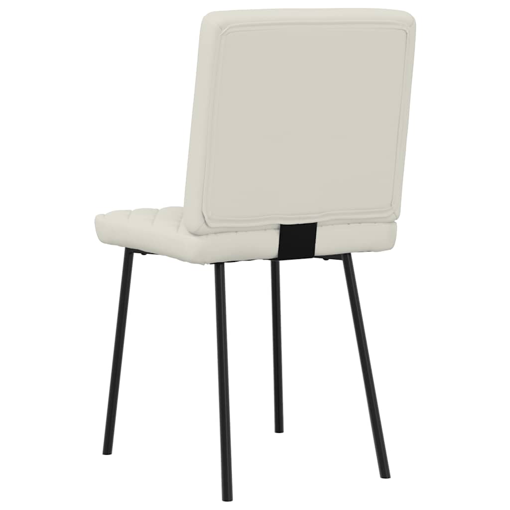 Esszimmerstühle 4 Stk. Creme Samt