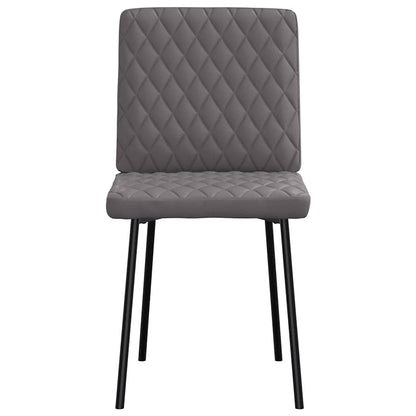 vidaXL Esszimmerstühle 4 Stk. Grau Kunstleder