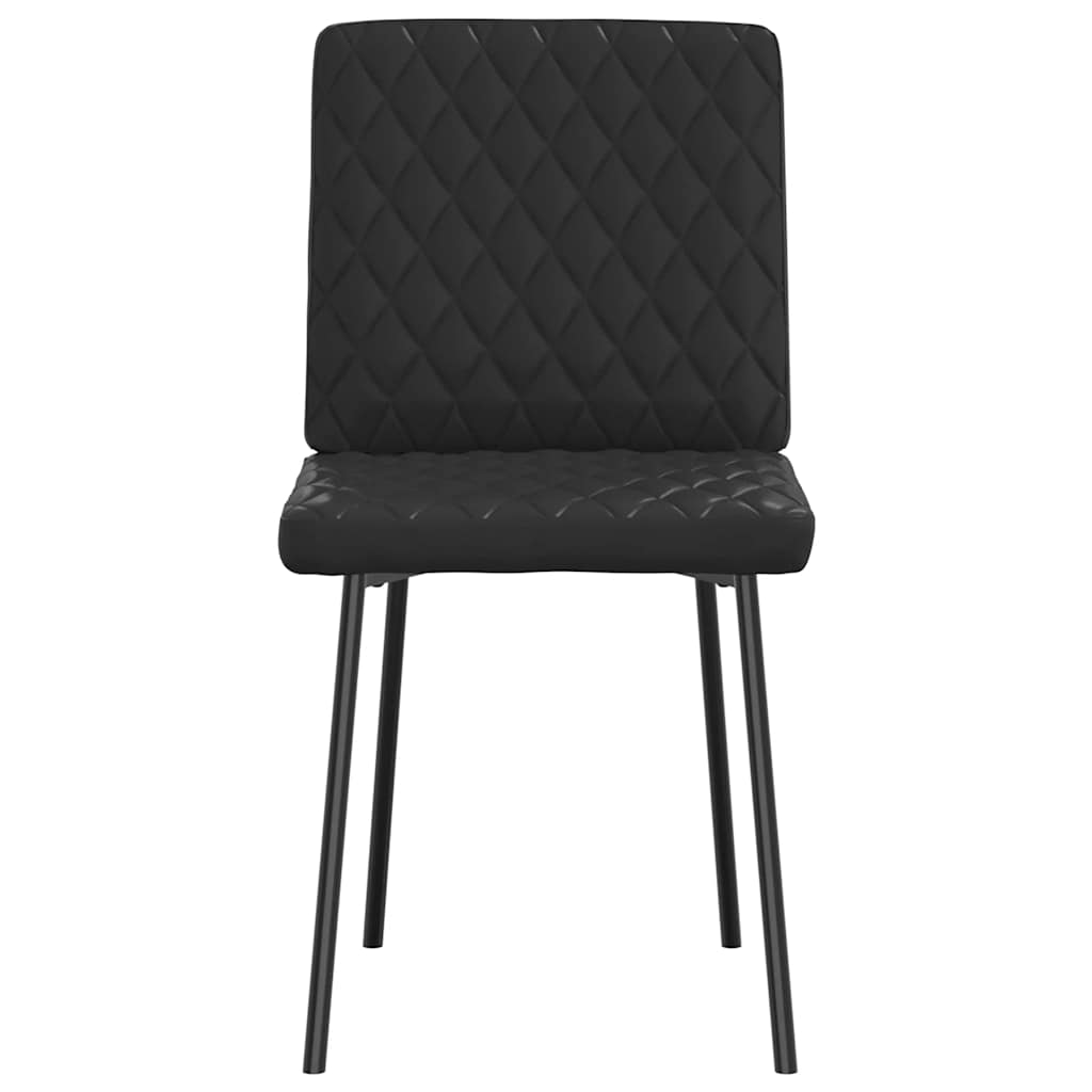 vidaXL Esszimmerstühle 4 Stk. Schwarz Kunstleder