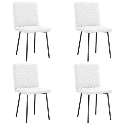 vidaXL Chaises de salle à manger 4 pcs Similicuir blanc