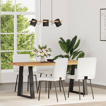 vidaXL Chaises de salle à manger 4 pcs Similicuir blanc