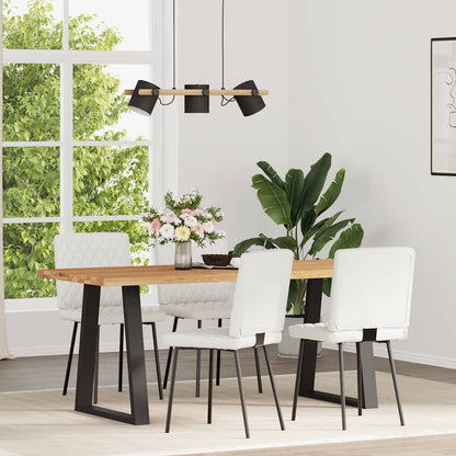 vidaXL Chaises de salle à manger 4 pcs Similicuir blanc