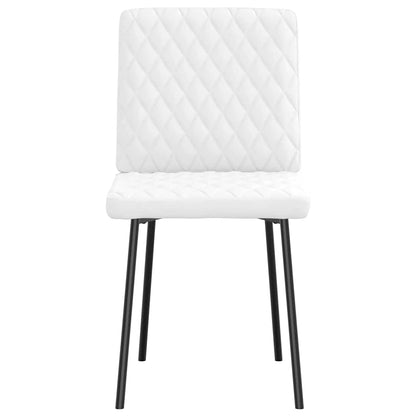 vidaXL Chaises de salle à manger 4 pcs Similicuir blanc