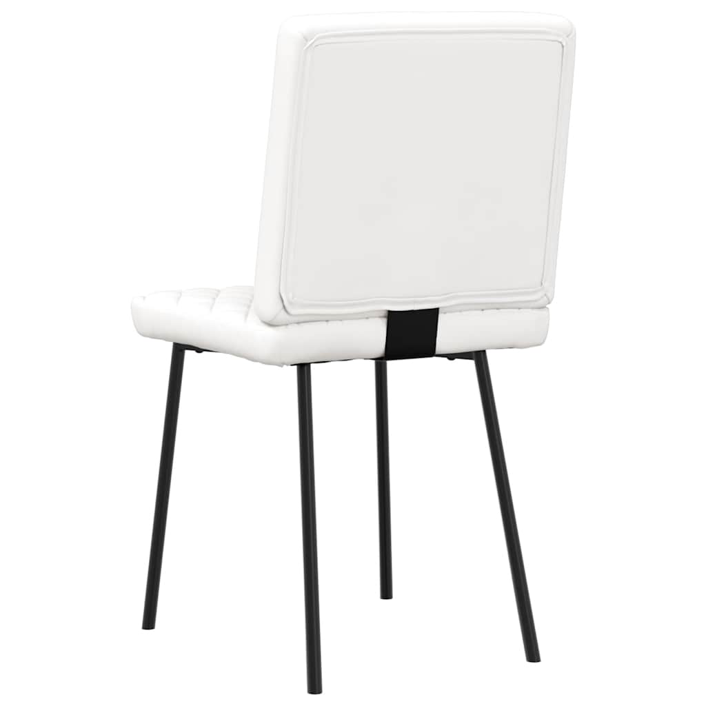 vidaXL Chaises de salle à manger 4 pcs Similicuir blanc