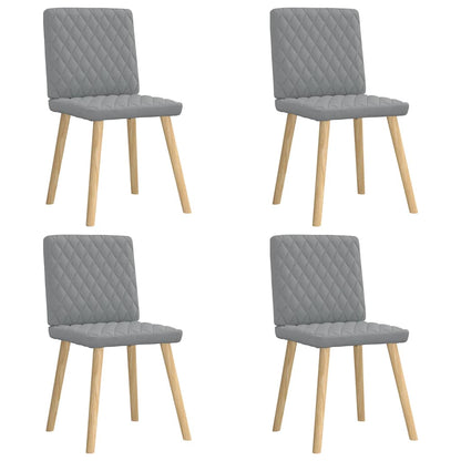 vidaXL Chaises de salle à manger 4 pcs Tissu Gris clair