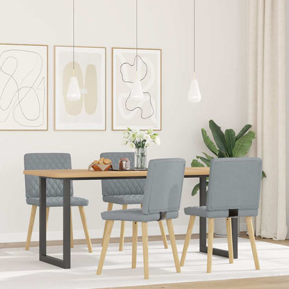 vidaXL Chaises de salle à manger 4 pcs Tissu Gris clair
