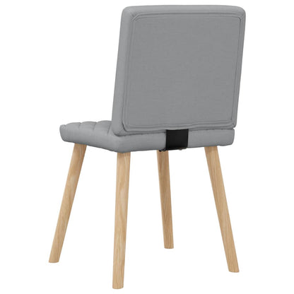 vidaXL Chaises de salle à manger 4 pcs Tissu Gris clair
