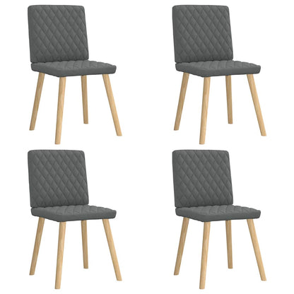 vidaXL Chaises de salle à manger 4 pcs Gris foncé Tissu