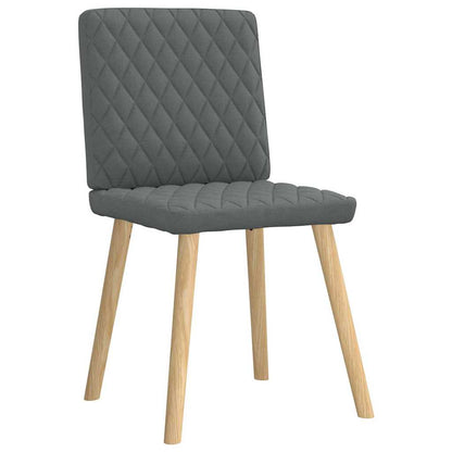 vidaXL Chaises de salle à manger 4 pcs Gris foncé Tissu