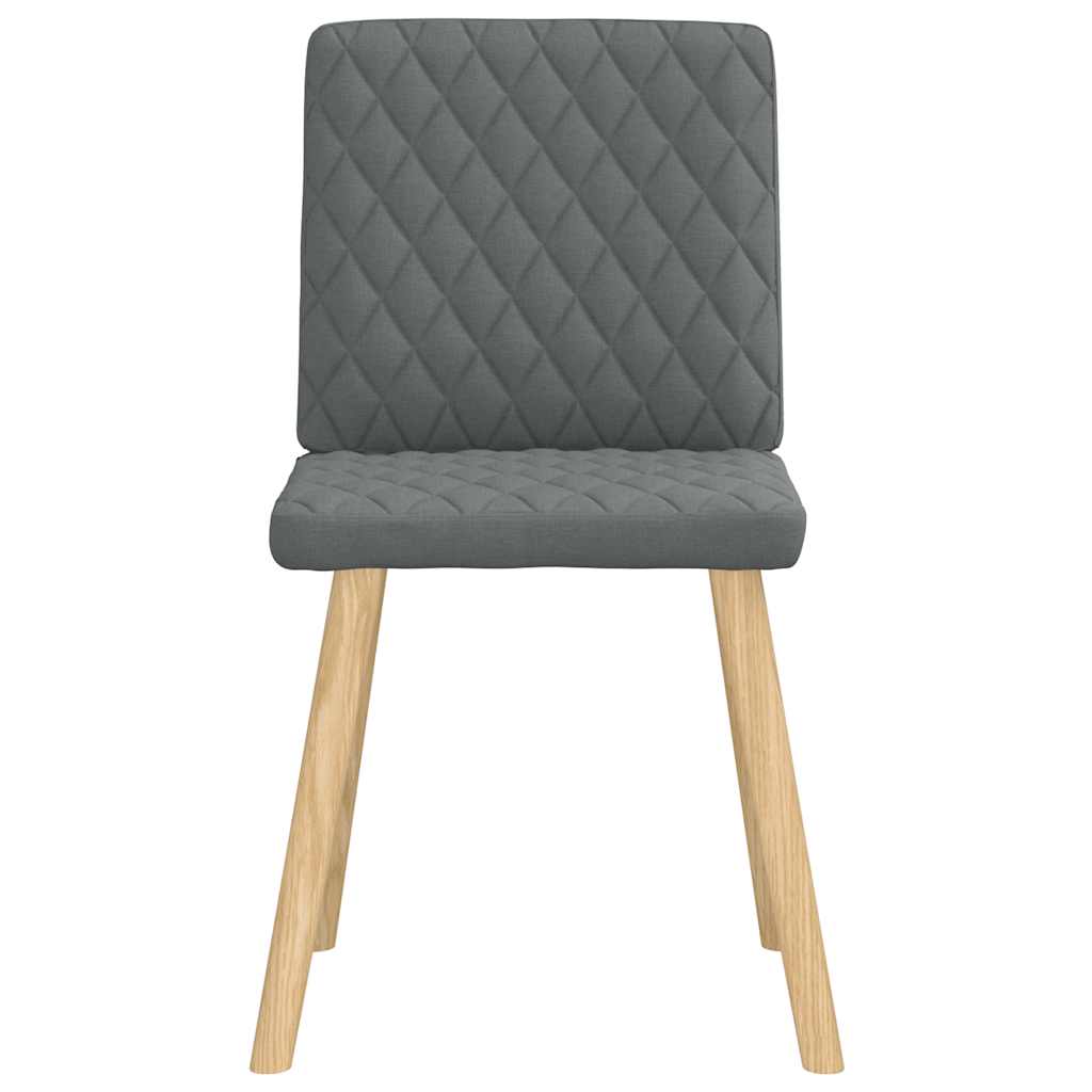 vidaXL Chaises de salle à manger 4 pcs Gris foncé Tissu