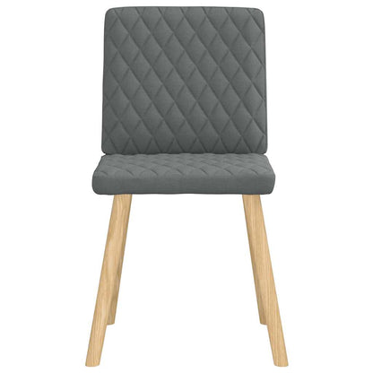vidaXL Chaises de salle à manger 4 pcs Gris foncé Tissu