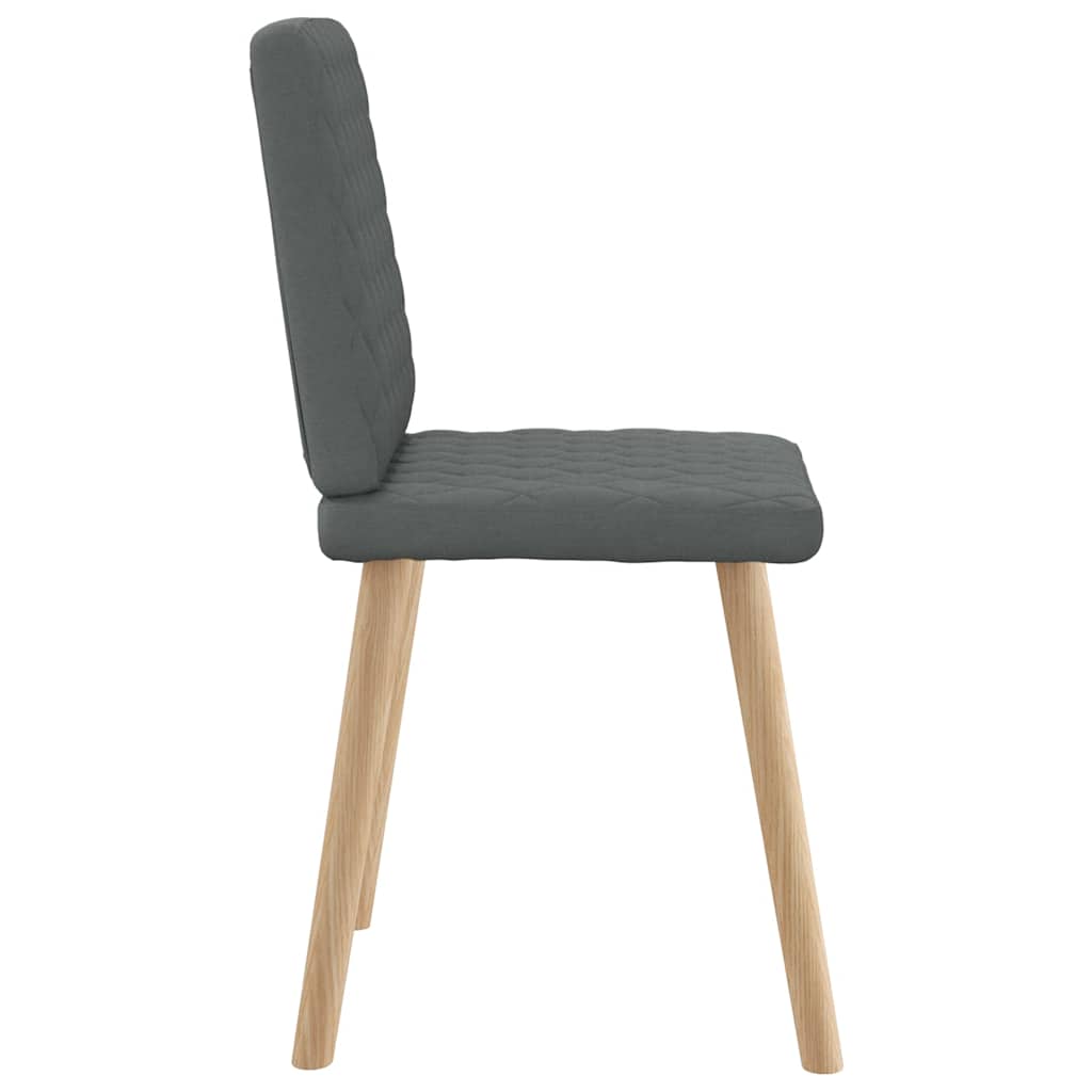 vidaXL Chaises de salle à manger 4 pcs Gris foncé Tissu